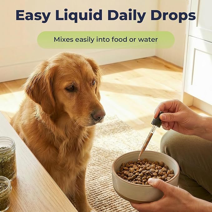 Licorice Root Drops for Dogs – Herbal Digestive & Throat Comfort Support, Licorice Root Extract Liquid for Sensitive Stomach & Daily Wellness, Easy-to-Mix Dog Supplement, 2 fl oz (60 mL)
