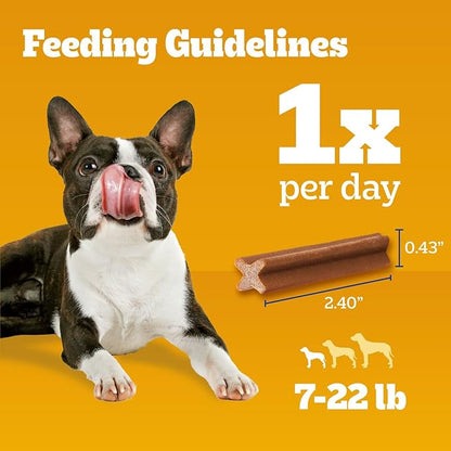 Pedigree Dentastix Dental Chews for Dogs, Small and Toy Breed Dog Treats, Beef Flavor, (7) 24ct Bags (168 Treats Total)