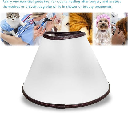 Adjustable Dog Elizabeth Collar Latest Upgrade Pet Protective Collar with Soft Edge Dog Neck Cone Recovery Cone Collar for Anti-Bite Lick, Surgery or Wound Healing (L)