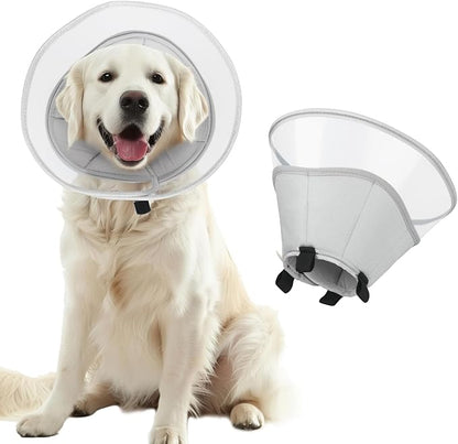 Soft Dog Cone Collar for Large Medium Small Dogs, Adjustable Cones for Dogs to Stop Licking, Recovery Collar After Surgery to Prevent Licking-Comfortable Alternative to Dog Cones(XL(Neck:17.5"-20.7")