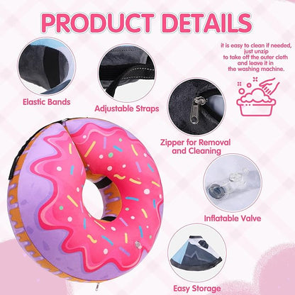 EXPAWLORER X-Large Widen Soft Dog Cone Collar - Inflatable Dog Neck Donut Collar Alternative After Surgery to Stop Licking,Adjustable Protective Recovery E Collar(Purple)
