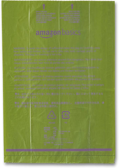 Amazon Basics Premium Leak Proof Dog Poop Bags with Dispenser and Leash Clip, Lavender Scented, 13" x 9", 540 Count (36 Rolls of 15)