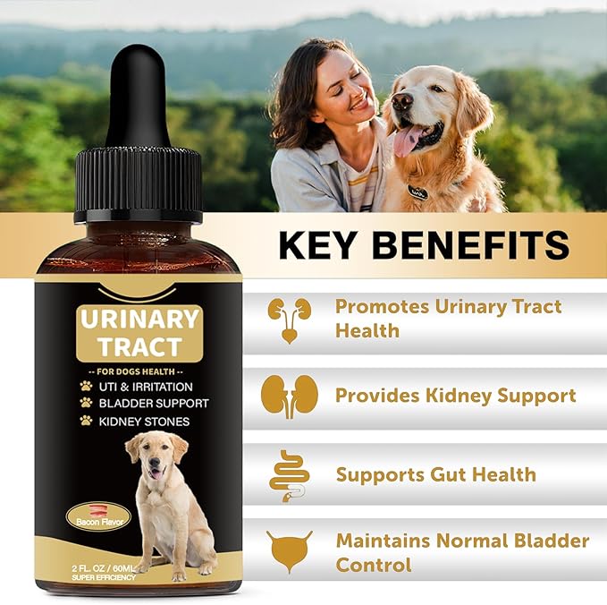 Dog UTI Treatment - Cranberry Supplement Drops for Dogs UTI - Urinary Tract Infection Treatment Medicine, Helps with Bladder & Kidney Health-Chicken