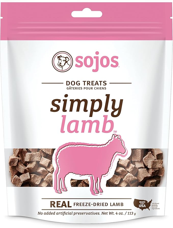 SOJOS Simply Lamb Freeze-Dried Dog Treats, 4 oz