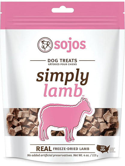 SOJOS Simply Lamb Freeze-Dried Dog Treats, 4 oz