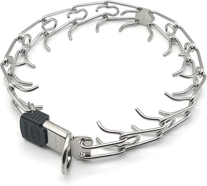 Herm Sprenger Stainless Steel Prong Dog Collar with ClicLock Buckle - for Small Medium Large Dogs – Ultra-Plus Training Pinch Collar with Quick Release - Made in Germany (23in (58cm) x 3.2mm)
