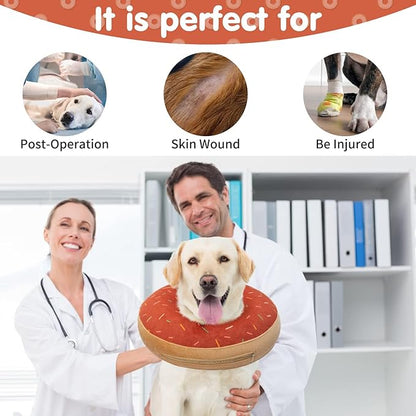 BINGPET Protective Dog Cone Collar,Soft Recovery Pet Cone for Dogs Cats,Washable Protective Recovery Collar for Large Medium Small Dogs,Inflatable Dog Cone