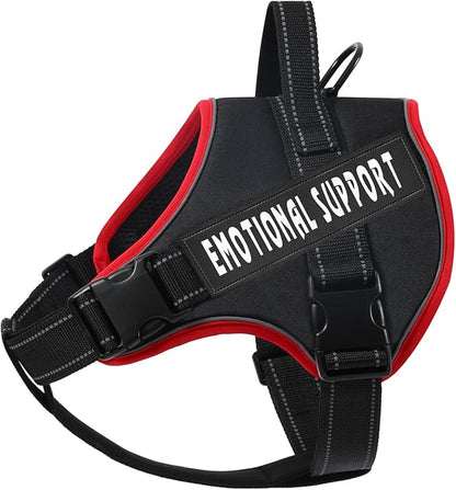 voopet Emotional Support Dog Harness, Professional Service Dog Vest Harness for Small Medium Large Dogs, Reflective Breathable and Adjustable No Pull/Choke ESA Essential Harness