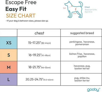 Gooby - Escape Free Easy Fit Harness, Small Dog Step-in Harness for Dogs that Like to Escape Their Harness, Turquoise, Small