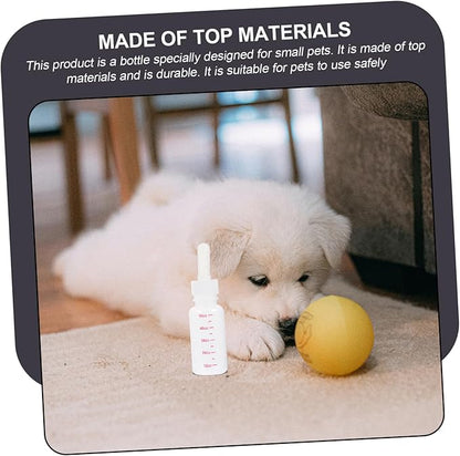 Dog Bottle Set Pack Small Plastic Milk Bottles for Puppy Portable Nurser Scale Leakproof Design