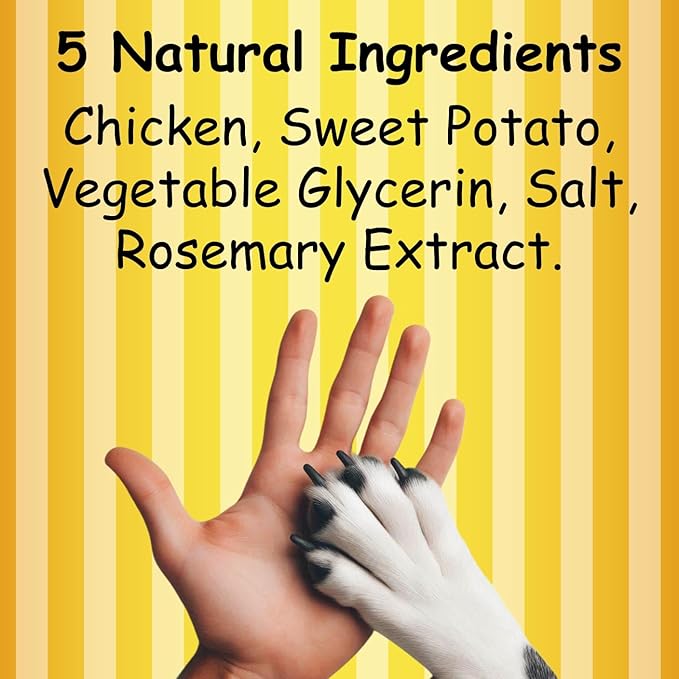 Chicken and Sweet Potato Dog Treats, Soft Chicken Jerky for Small and Large Breeds, Naturally Healthy, Made in The USA (16 oz)