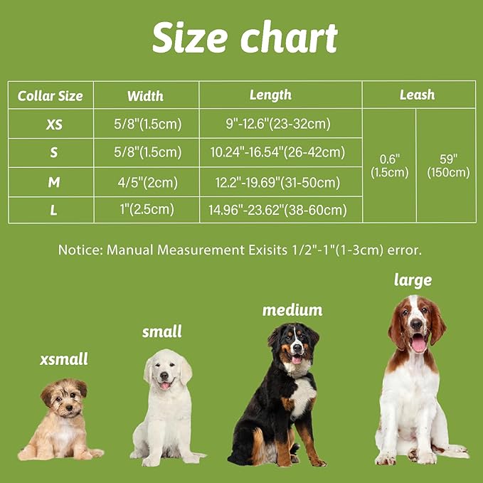 Dog Collar and Leash Set Girls Adjustable Puppy Collars with Planet Bow Tie for Small Medium Large Female Dogs, Green Planet, XS
