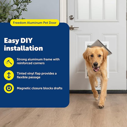 PetSafe Freedom Aluminum Dog and Cat Door - Durable Frame - Small, Medium, Large, X-Large