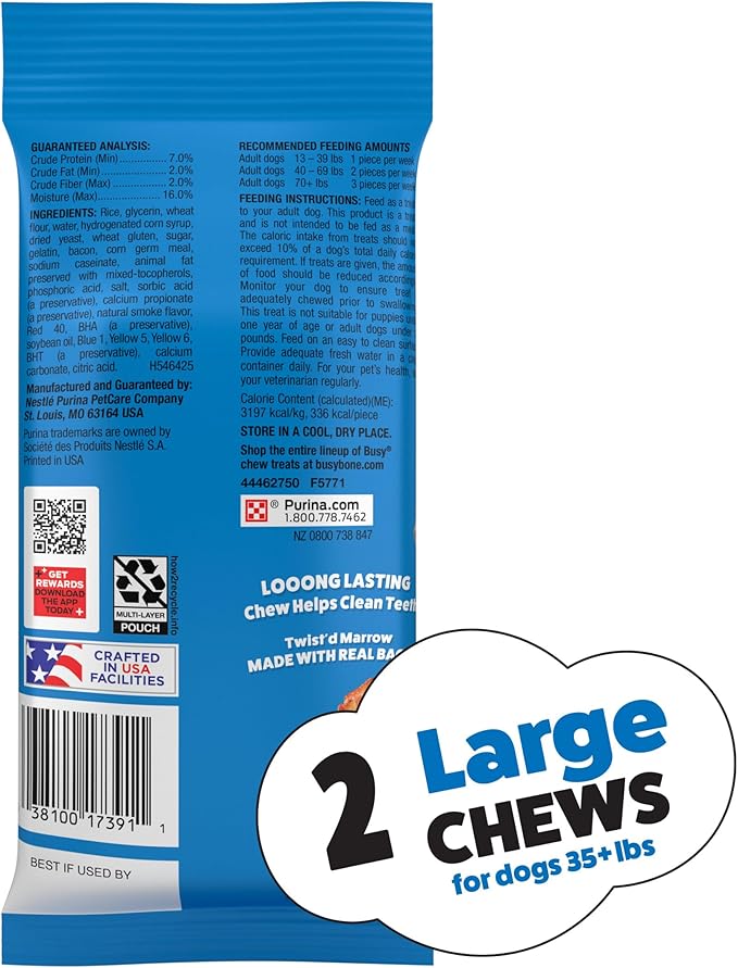 Purina Busy with Beggin’ Twist’d Adult Dog Chew Bone Treats - (Pack of 6) 2 ct. Pouches