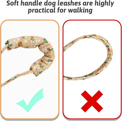 Dog Collar and Leash Set Girls Adjustable Puppy Collars with Floral Bow Tie for Small Medium Large Female Dogs, YellowFlower, XS