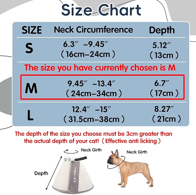 Soft Dog Cone Collar Alternative, Comfortable Elizabethan Dog Neck Pillow Cone for Medium Dogs (Maltese Bichon), Protective Adjustable Head Recovery Cone After Surgery Anti Licking