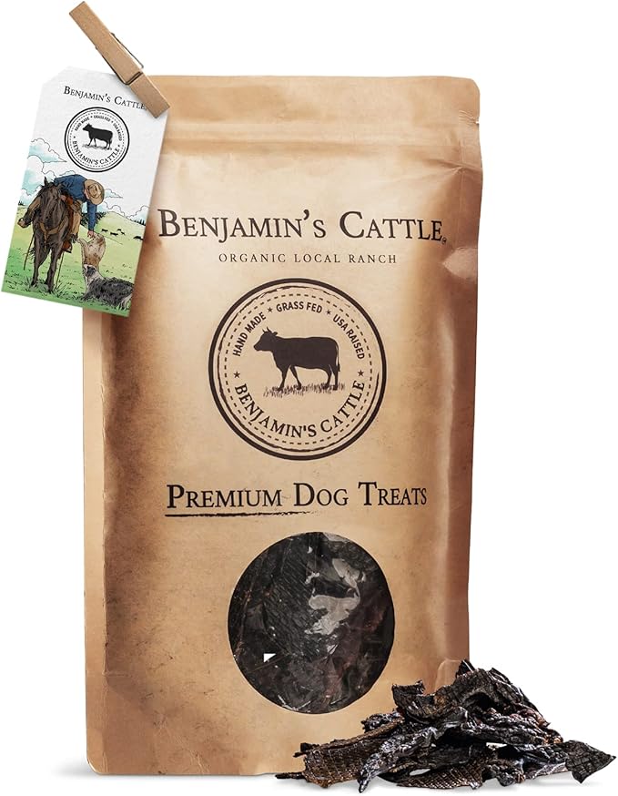 Benjamin's Cattle Single Ingredient - Organic Grass FED & Finished Beef Liver Dog Treats - Hand Made Dog Treats - Healty Dog Chews - Treats for Dogs Made in USA -5oz