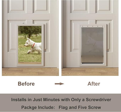 MIAOTONG Large Dog Door Replacement Flaps with Screws, Dog Door Flap Compatible with PetSafe Freedom Doggie Doors PAC11-11039,10 1/8" X 16 7/8", Flexible, Durable and Easy to Install