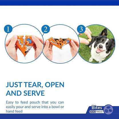 INABA Churu Fun Bites for Dogs, Soft & Chewy Baked Chicken Wrapped Filled Dog Treats with Vitamin E, 0.42 Ounces per Tetra, 8 Tetras per Box, Chicken with Sweet Potato Recipe