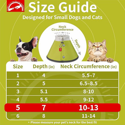 Agape Soft Dog Cone for Small Dogs & Cats, Comfy Dogs Recovery Collar After Surgery, Adjustable E Collar Alternative to Stop Licking, Protective Elizabethan Collars for Pup, Comfortable Dog Cones