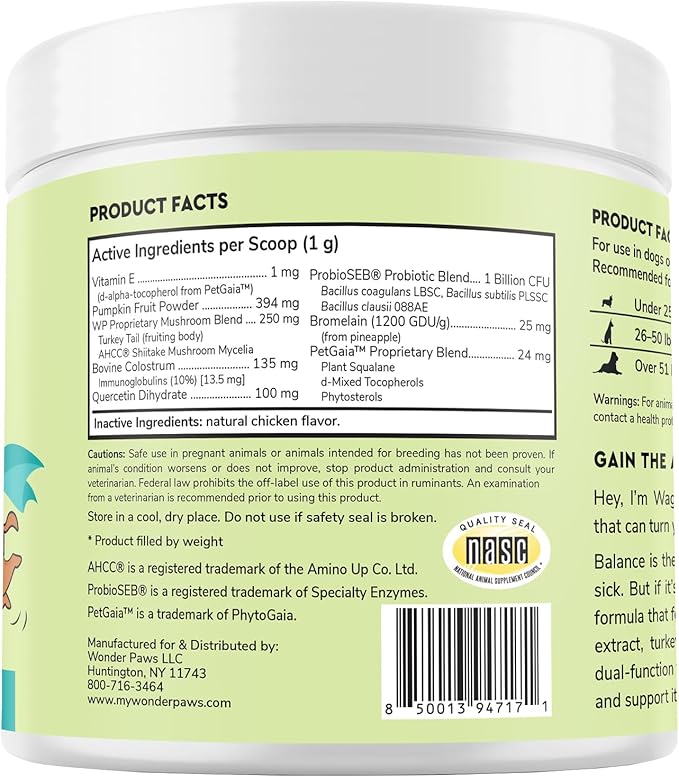 Premium Allergy & Immune Probiotics for Dogs – Allergy Relief, Itchy Skin Relief, Scratching, Digestion, Seasonal Allergies & Immune Support - Allergy Immune + Itch With Quercetin & Mushrooms - 2.12oz