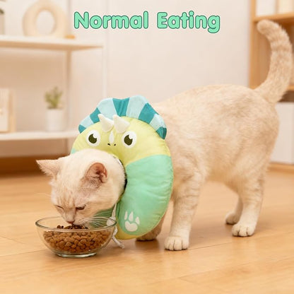 BEAUTYZOO Cat Cone, Adjustable Cat Cone Collar Soft, Cat Recovery E Collars After Surgery to Stop Licking, Protective Neck Cone Alternative Donut Collar Cute Pillow for Cats Kitten Small Dogs