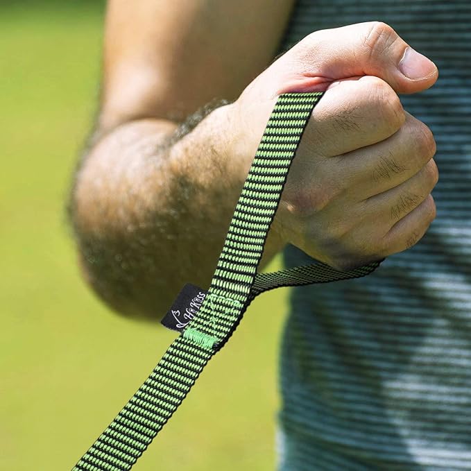 Hi Kiss Dog/Puppy Obedience Recall Training Agility Lead - 15ft 20ft 30ft 50ft 100ft Training Leash - Great for Training, Play, Camping, or Backyard(50ft,Black_Green)