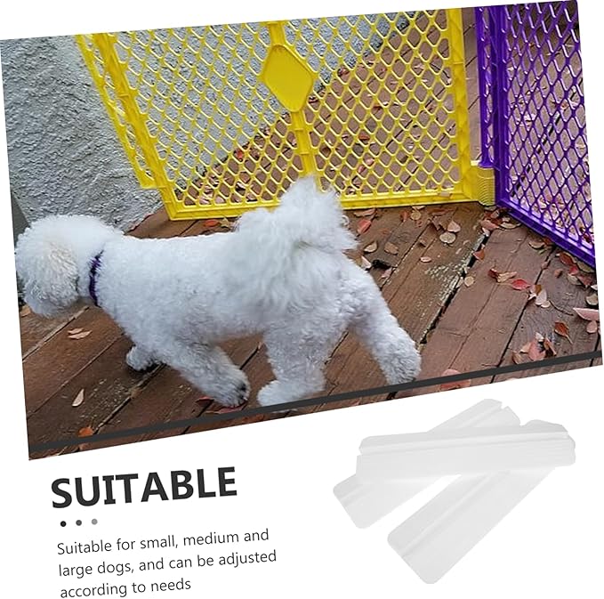 3pcs Indoor Pet Safety Gate with Anti-Kick Pedal for Small Medium and Large Dogs Easy Installation Guardrail and Safety Door Fixator Durable Barrier for Pets and Boy Girl White