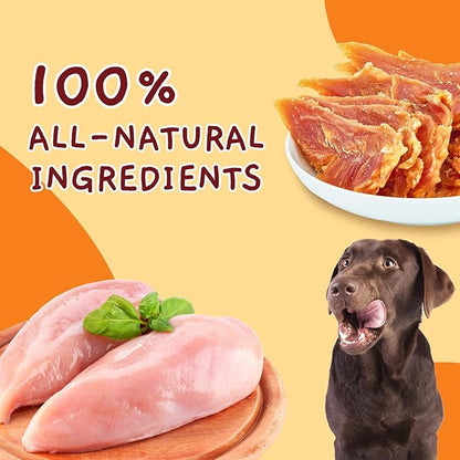 Jungle Calling Dog Treats Chicken Jerky Training Treats, Slow Roasted Snacks for Medium and Large Dogs Chewy Treats 10.6 Ounce (Chicken Jerky)