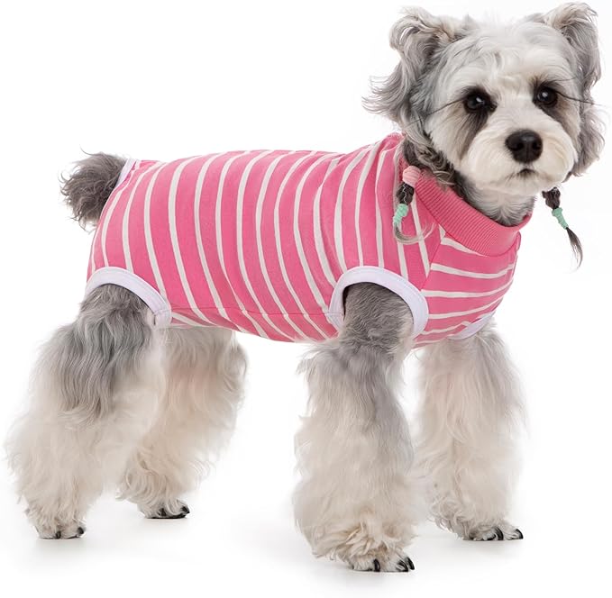 Coppthinktu Dog Surgery Recovery Suit for Dogs Cat Dog Onesie, Dog Recovery Suit Female for Small Medium, Pet Surgical Neuter Post-Surgery Suit E-Collar Alternative Anti Licking Abdominal Wounds