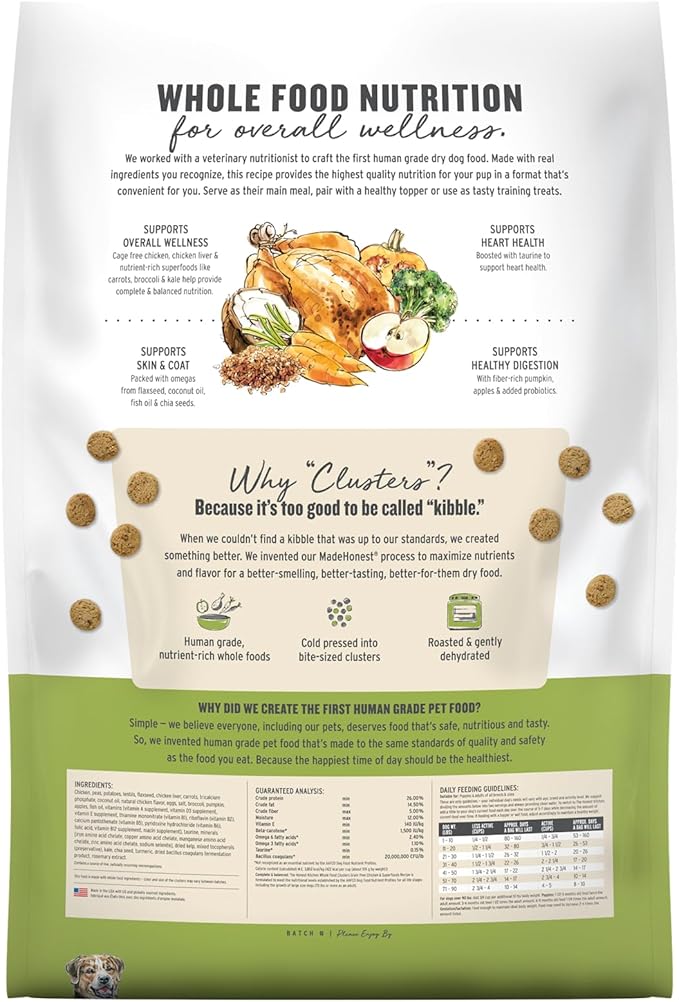 The Honest Kitchen Human Grade Whole Food Clusters Dog Grain Free Chicken 10 lb Bag