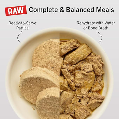 Stella & Chewy's Freeze-Dried Raw Dinner Patties - Surf 'N Turf Salmon & Beef Recipe - High Protein Grain-Free Puppy-& Dog Food - Perfect for Picky Eaters - 25 oz,(Pack of 2)