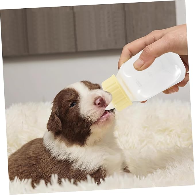 HANABASS Pet Nursing Bottle Kit for Puppies and Kittens Durable Feeding Bottle with Soft Nipple for Safe Drinking Small Animal Milk Feeder for Rabbits and Pets