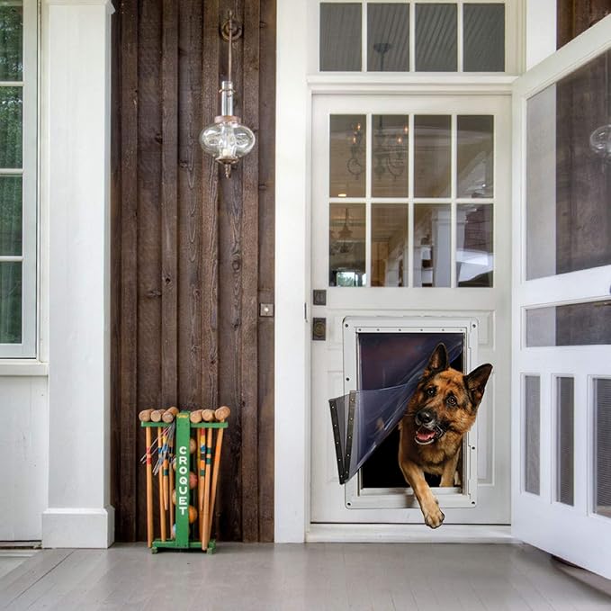 Ideal Pet Products Designer Series Ruff-Weather Pet Door with Telescoping Frame, Super Large, 15" x 23.5" Flap Size