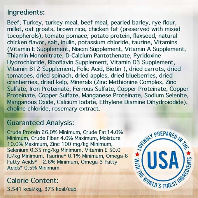 Chicken Soup for the Soul All Natural Premium Adult Dry Dog Food, Real Meat First Ingredient, No By-Products, Supports Gut & Immune Health, Beef & Brown Rice, 13.5lb