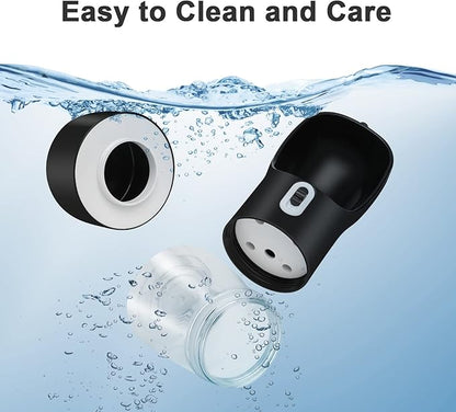 Outdoor Dog Water Bottle Portable - Leak Proof Bottles Dispenser for Dogs On The Go with Food Container Multifunctional Travel Outdoor（Black）