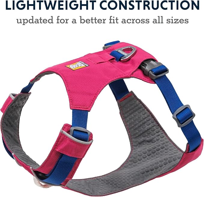 Ruffwear, Hi & Light, Everyday Lightweight Dog Harness, Trail Running, Walking, Hiking, All-Day Wear, Alpenglow Pink, XX-Small