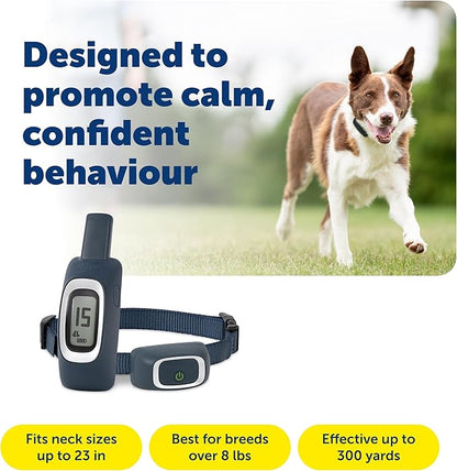PetSafe 300 Yard Remote Training Collar – Smaller Version for Small or Medium Dogs – Choose from Tone, Vibration, or 15 Levels of Static Stimulation – Medium Range Option for Training Off Leash Dogs