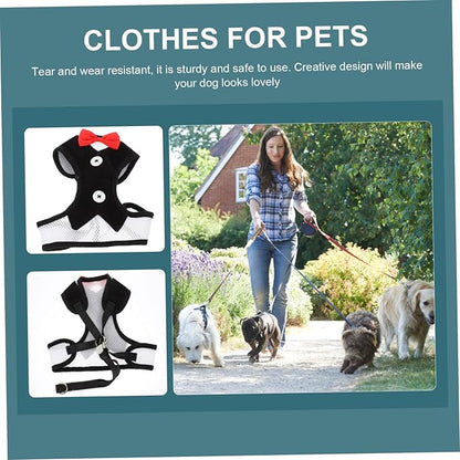 COLLBATH Small Dog Harness and Leash Set Style Tactical Harness Pet Vest Leash Kit