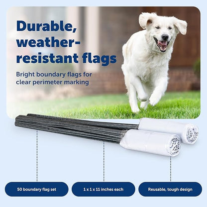 PetSafe 50 Boundary Flags - Extra Boundary Flags for In-Ground & Wireless Fence Training - Reusable Yard Markers - Visual Aid Flags for Pet Containment - Outdoor Pet Training Accessory