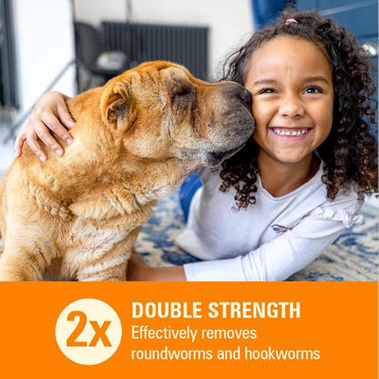 WORM X PLUS 7 Way De-Wormer Liquid for Dogs, 2 oz Canine Anthelmintic Suspension for Dogs Up to 120 lbs (pyrantel pamoate)