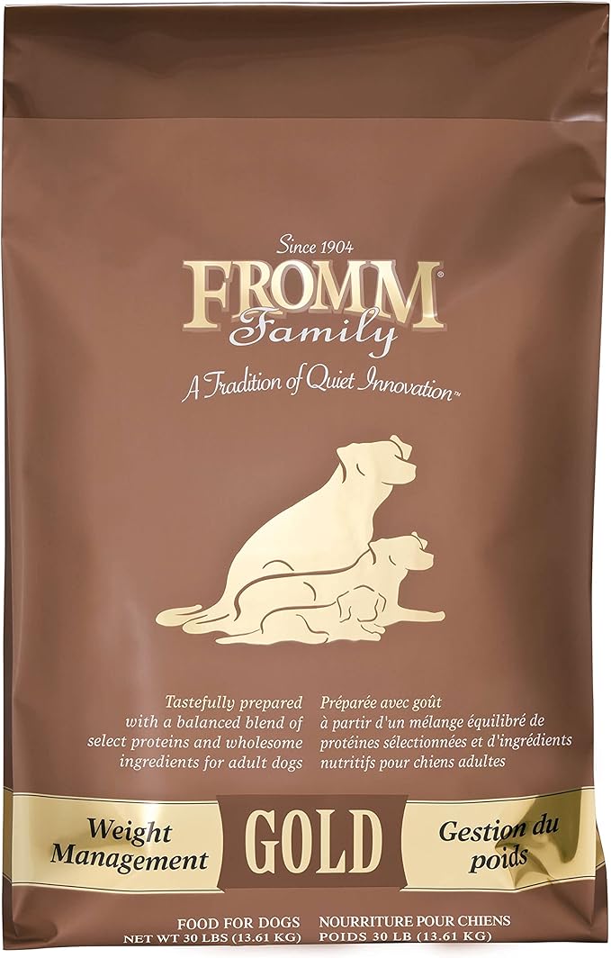 Fromm Weight Management Gold Premium Dry Dog Food - Weight Management Dog Food for Medium & Small Breeds - Turkey Recipe - 30 lb