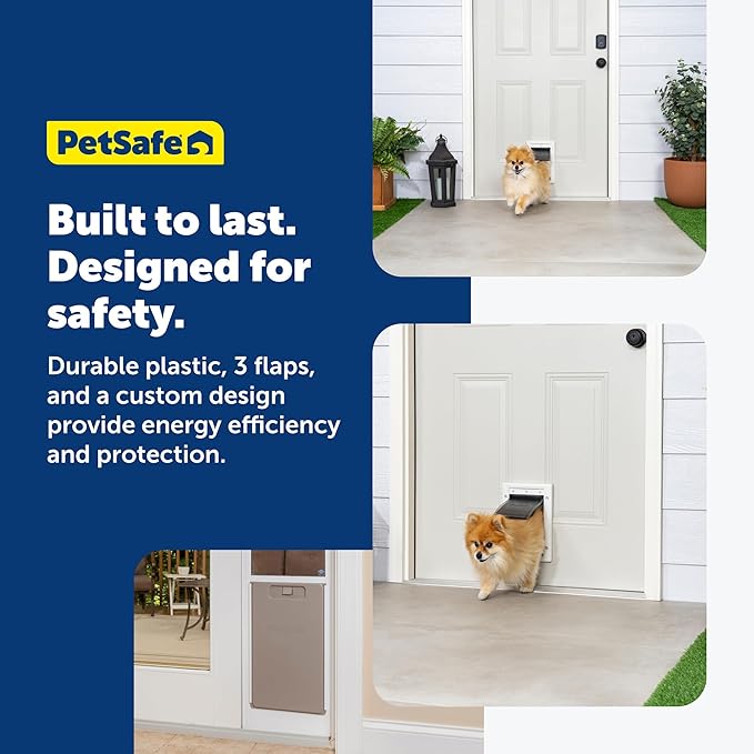 PetSafe Extreme Weather Pet Door - Insulated Weather-Resistant Dog & Cat Door with Durable Plastic Frame - Maximum Energy-Saving Efficiency - Small - for Dogs & Cats up to 15 lbs