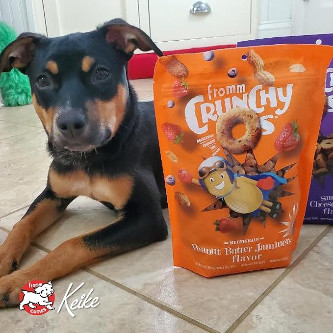Fromm Crunchy Os Peanut Butter Jammers Dog Treats - Premium Crunchy Dog Treats - Peanut Butter Recipe - 26 oz