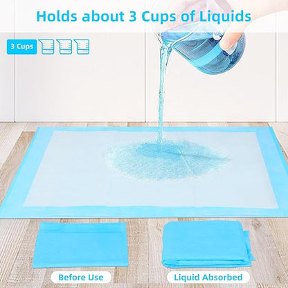 FluffyDream Super Absorbent Waterproof Dog and Puppy Pet Training Pad, Housebreaking Pet Pad,Blue (28"X30"(100PCS))