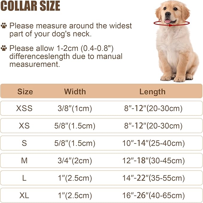 Reflective Dog Collar with Buckle Adjustable Safety Nylon Collars for Small Medium Large Dogs, Grey XS