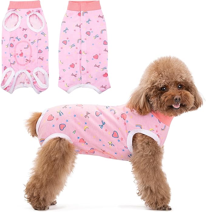 Coppthinktu Recovery Suit for Dogs After Surgery, Dog Onesie Surgery Recovery Suit for Female Spay, Soft Male Surgical Pajamas Bodysuits for Small Medium Puppy to Anti Licking Dog Cone Alternative