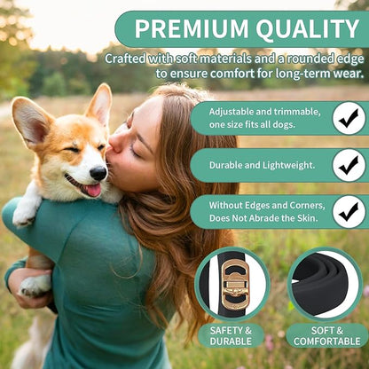 Puyrzoe 4 PCS Flea and Tick Collar for Dogs, 32 Months Protection Waterproof & Adjustable Dog Treatment Collar, Flea and Tick Prevention for Dogs & Puppies (Black)