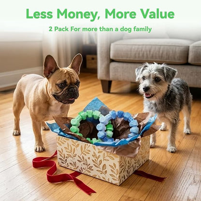 BoYoYo Dog Toys for Aggressive Chewers, 2 Pack Indestructible Dog Toys for Large Breed, Durable Chew Toy for Dogs to Keep Them Busy, Ring Toy for Trainging & Cleaning Teeth, Milk Flavored