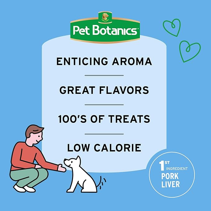 Pet Botanics 10 Oz. Pouch Training Reward Mini Soft & Chewy, Beef Flavor, with 500 Treats Per Bag, The Choice of Top Trainers